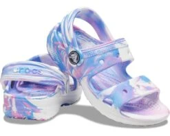 Crocs Kids Classic Marbled Tie-Dye Sandal (Toddler)